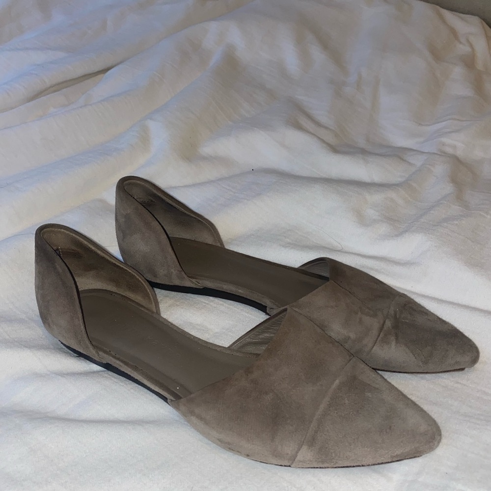 Jenni Kayne Light Grey Suede Flats